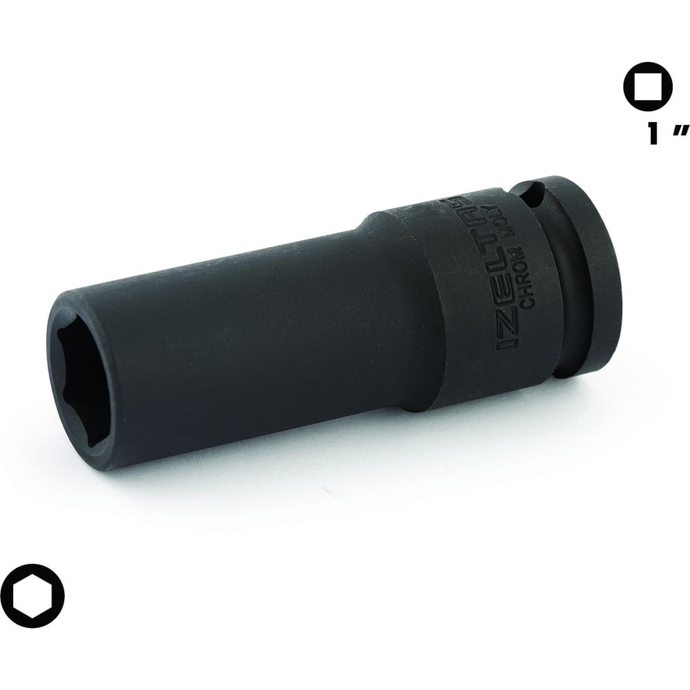 Изображение товара Головка торцевая ударная шестигранная удлиненная IZELTAS 21 мм