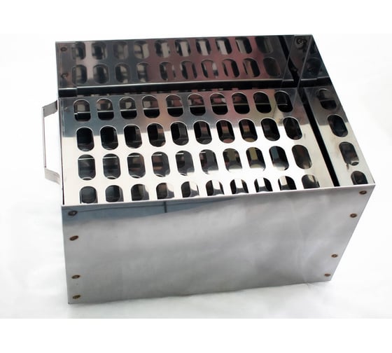 Изображение товара Двухуровневая коптильня Петромаш, 35х25х20 см, нержавеющая сталь, 1 мм 59920