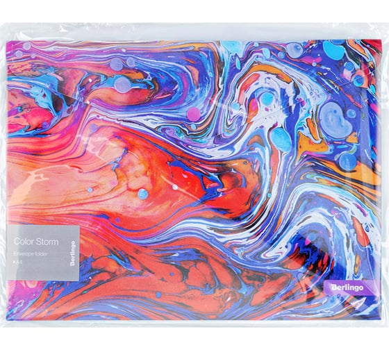 Изображение товара Папка-конверт BERLINGO Color Storm на кнопке, 180 мкм, с рисунком EFb_A4031