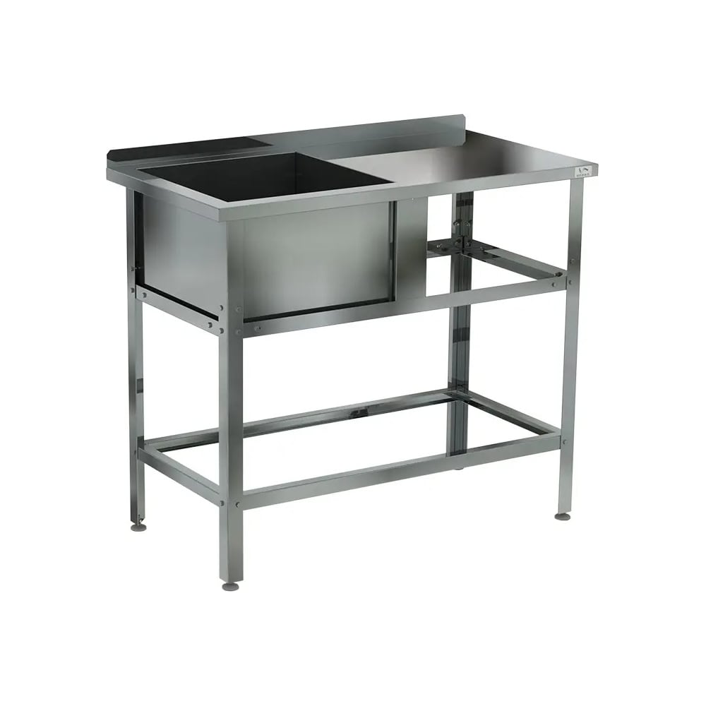 Изображение товара Ванна Kobor моечная односекционная сварная с рабочей поверхностью 430x430 мм