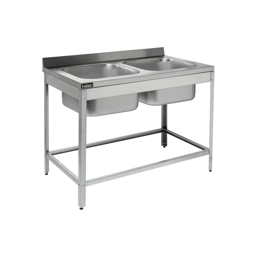 Изображение товара Ванна моечная нержавеющая двухсекционная Kobor ВМЦ/2-120/60