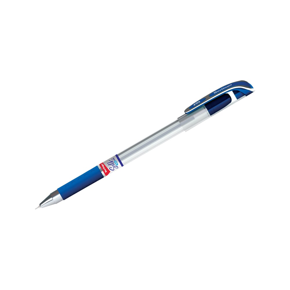 Шариковая ручка Berlingo ручка шариковая 0 5 мм стержень синий корпус прозрачный с резиновым держателем