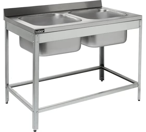 Изображение товара Ванна Kobor моечная цельнотянутая двухсекционная КОБОР ВМЦ/2-140/70 4610