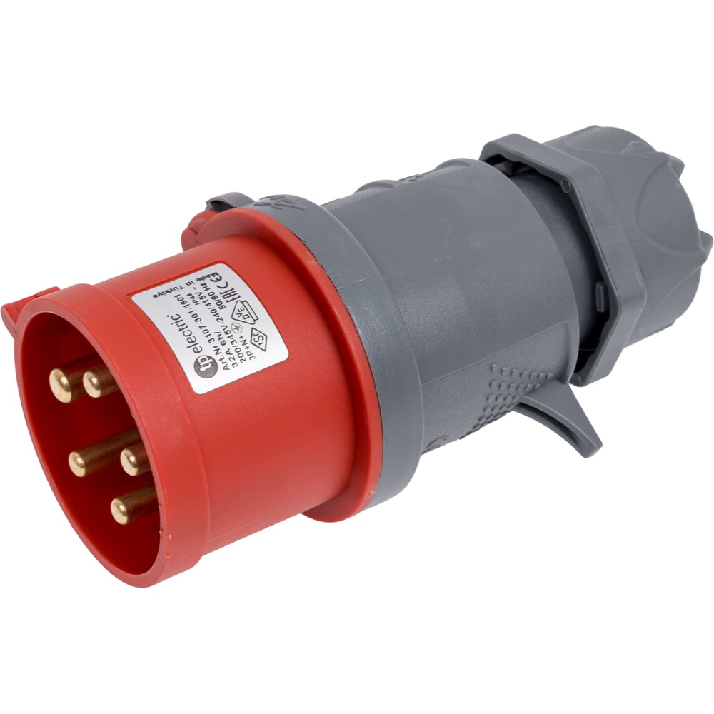 Изображение товара Переносная кабельная вилка TP Electric 32A 400В IP44 для кабельной установки