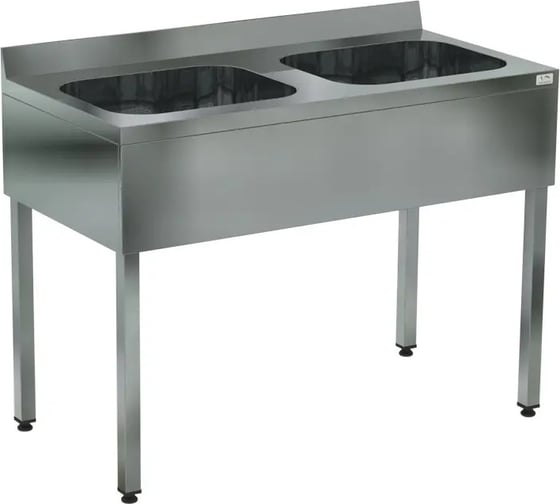 Изображение товара Ванна Kobor моечная цельнотянутая двухсекционная КОБОР ВМЦФ/2-120/70 4606