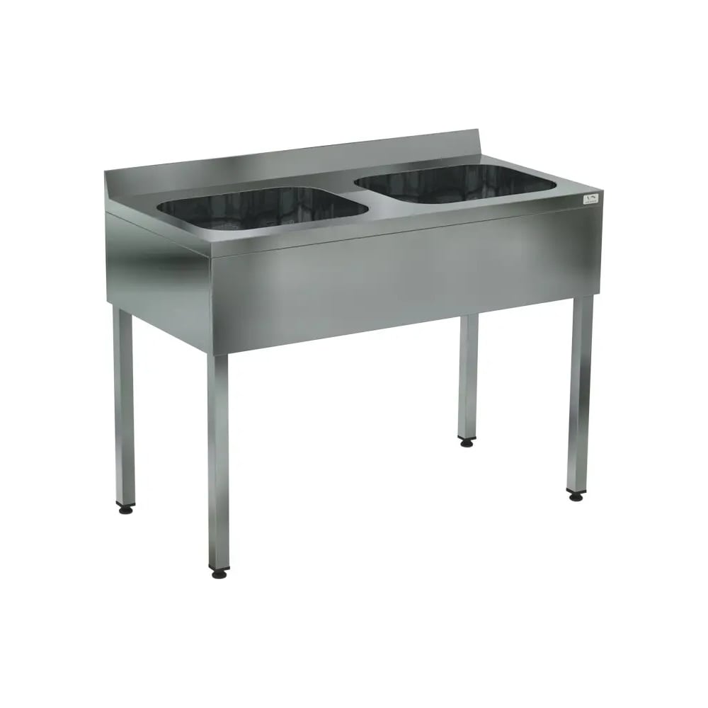 Изображение товара Двухсекционная моечная ванна Kobor ВМЦФ/2-140/70 из нержавеющей стали
