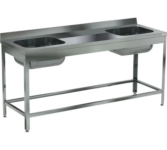 Изображение товара Ванна Kobor моечная цельнотянутая двухсекционная с рабочей поверхностью КОБОР ВМЦР/2-180/60 Л/Ц/П 4632