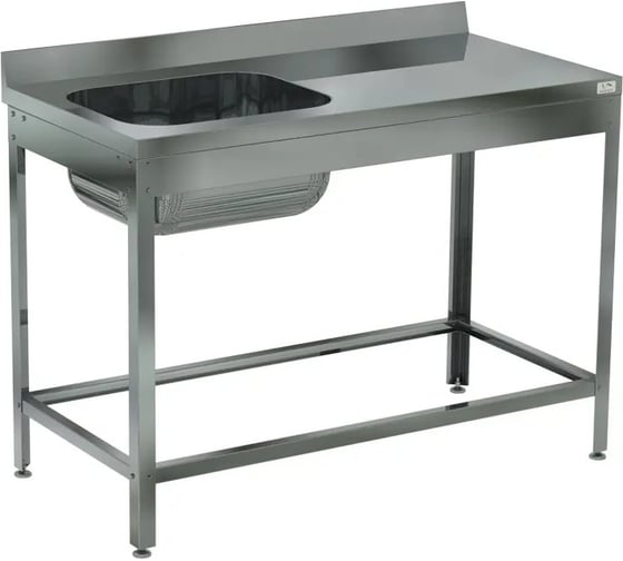 Изображение товара Ванна Kobor моечная цельнотянутая односекционная с рабочей поверхностью КОБОР ВМЦР/1-120/60 Л/П 4623