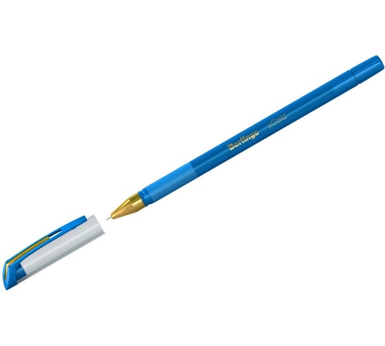 Изображение товара Шариковая ручка BERLINGO xGold голубая, 0.7 мм, игольчатый стержень, грип CBp_07506