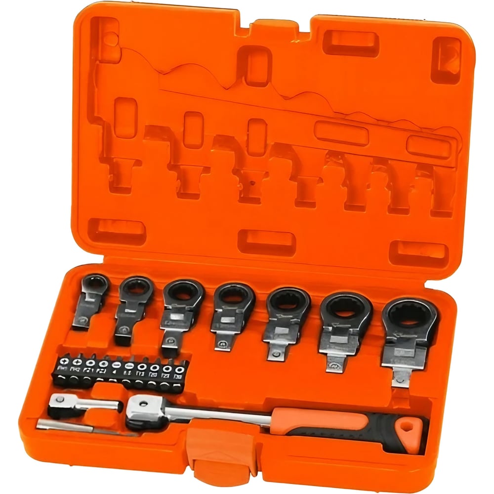 Изображение товара Набор MAXPILER MXTF-20-SET: шарнирные биты и адаптеры 1/4", кейс