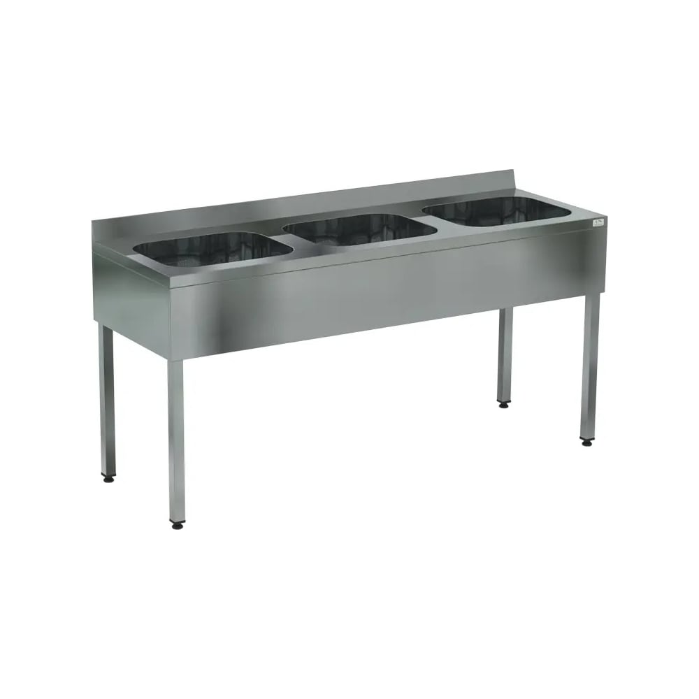 Изображение товара Ванна Kobor моечная цельнотянутая трехсекционная КОБОР ВМЦФ/3-210/70 4622