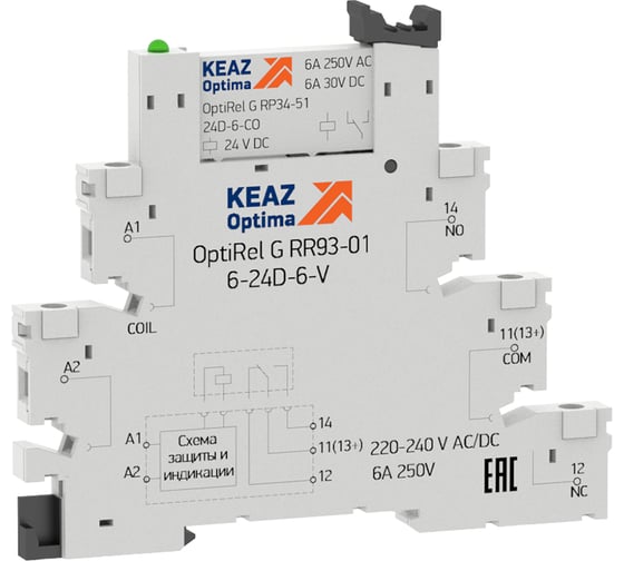 Изображение товара Релейный модуль КЭАЗ OptiRel G RM38-51-24D-6-V-CO-G 280990