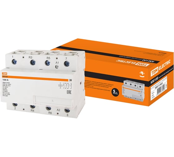 Изображение товара Модульный контактор TDM ELECTRIC КМ100/4-100 2НО2НЗ SQ0213-0023