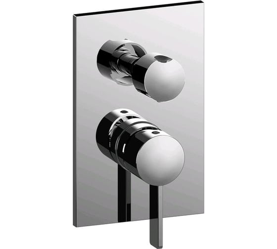 Изображение товара Встраиваемый смеситель для душа Paffoni Rock на 2 выхода, с накладкой RO018CR/M 00239567