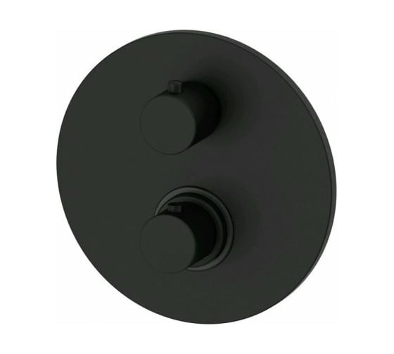 Изображение товара Встраиваемый смеситель-термостат для душа Paffoni LIGHT черный матовый LIQ019NO 00227626