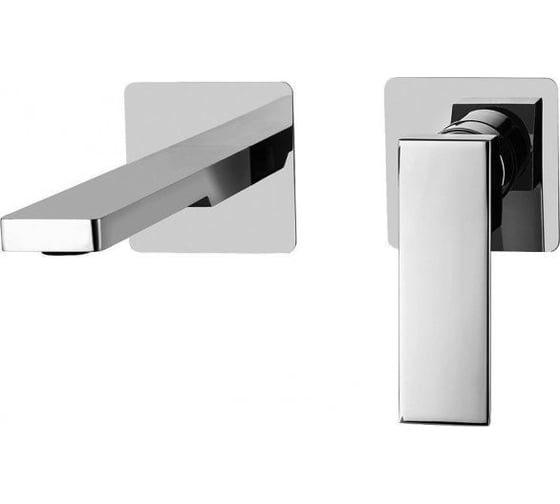 Изображение товара Смеситель для раковины Paffoni ELLE 200 мм, с накладками 70х70 мм, хром EL105CR70 00227667