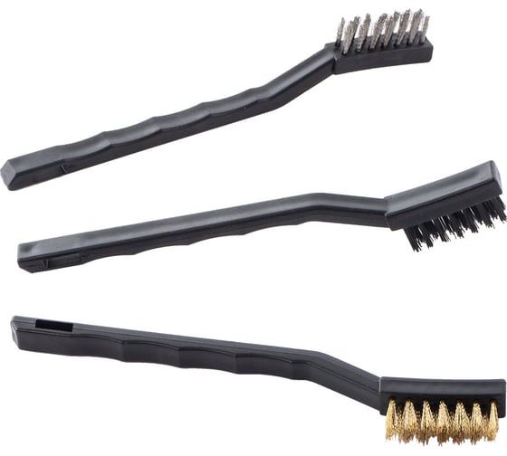 Изображение товара Щетки DolleX 180 мм в наборе 3 шт, стальная, латунная, нейлоновая BRM-180