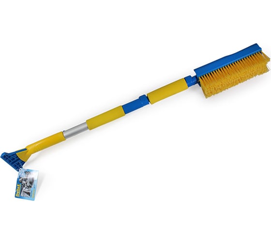 Изображение товара Щетка-сметка DolleX со скребком, водосгоном, раскладная, телескопическая 92-112 см, SNW-2242