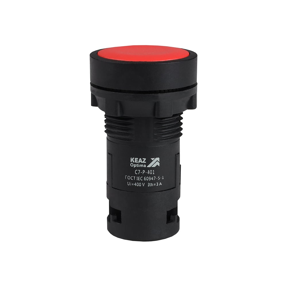 Изображение товара Кнопка КЭАЗ OptiSignal Compact D22 C7-P-401 красная 1НЗ XB7NA42 10шт