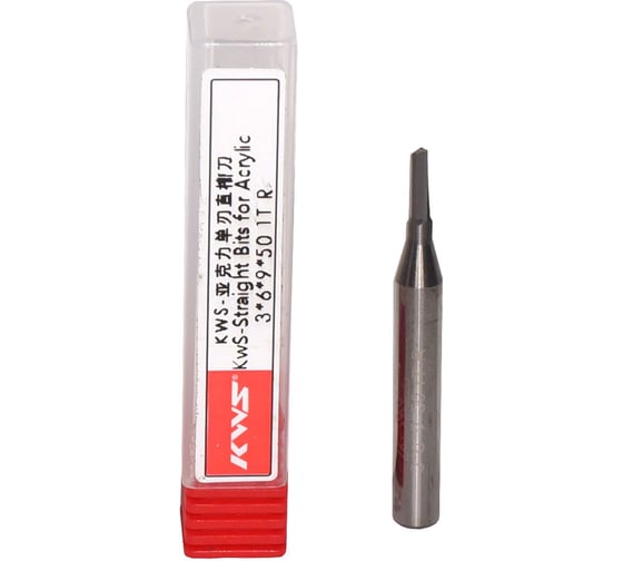 Изображение товара Фреза прямая по пластику KWS 3х6х9х50 Z1 R RFG2A0009