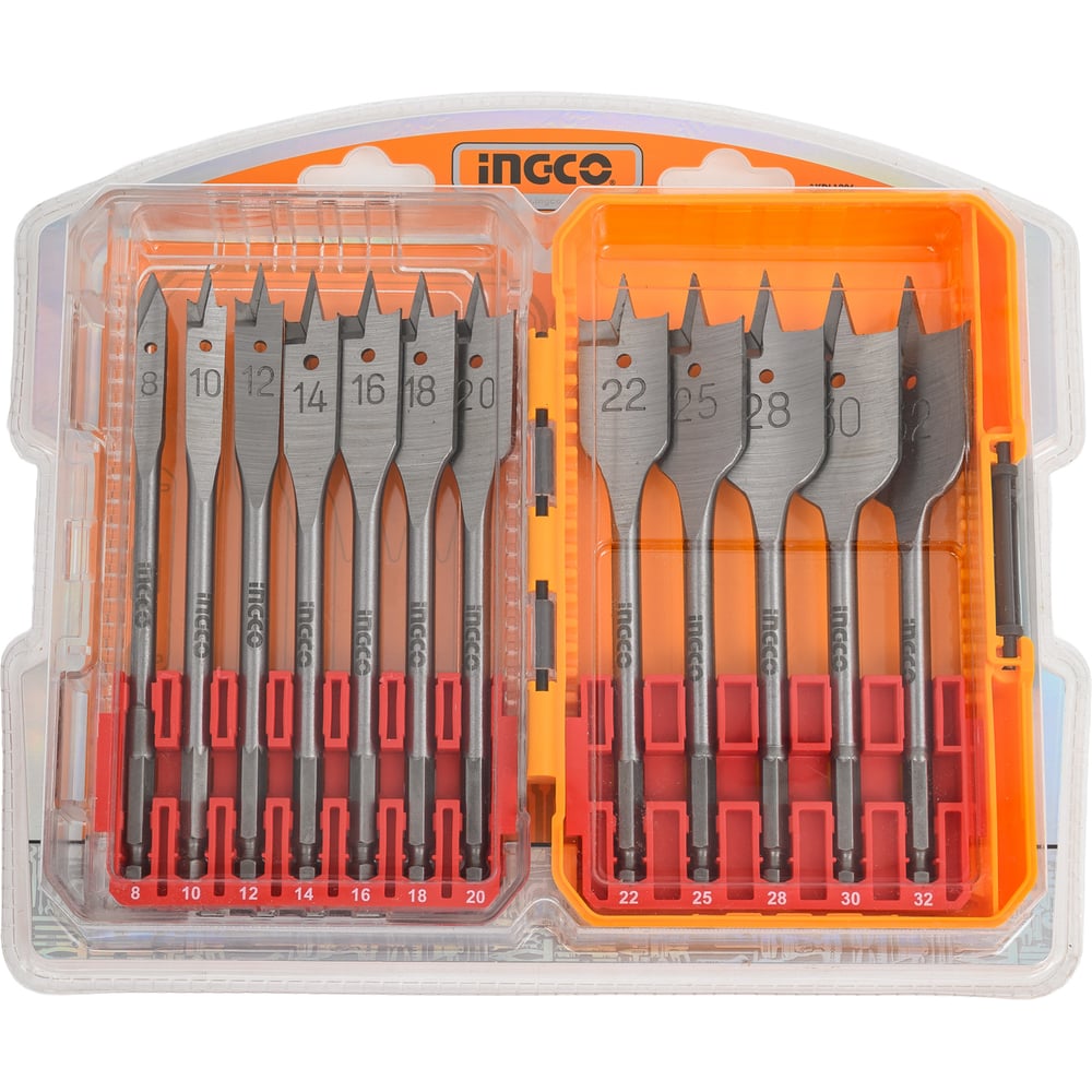 Изображение товара Набор сверл по дереву INGCO INDUSTRIAL AKDL1206 12 шт перовые качественные инструменты