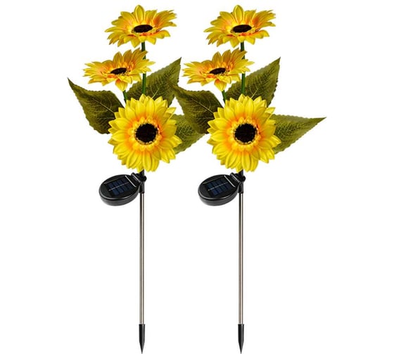 Изображение товара Светильник светодиодный садовый ФАZА SLR-S13-S2 Подсолнухи 36 LED (желтый) на солнечной батарее с датчиком освещенности IP44 (комплект 2шт.) 5053915
