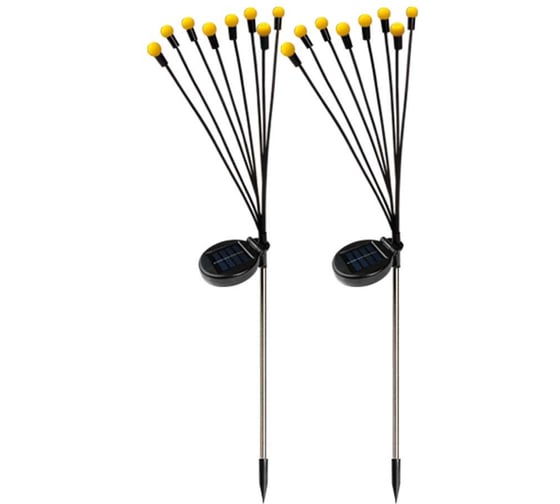 Изображение товара Светильник светодиодный садовый ФАZА SLR-S04-YS2 Светлячки 8 LED (желтый) на солнечной батарее с датчиком освещенности IP44 (комплект 2шт.) 5012806