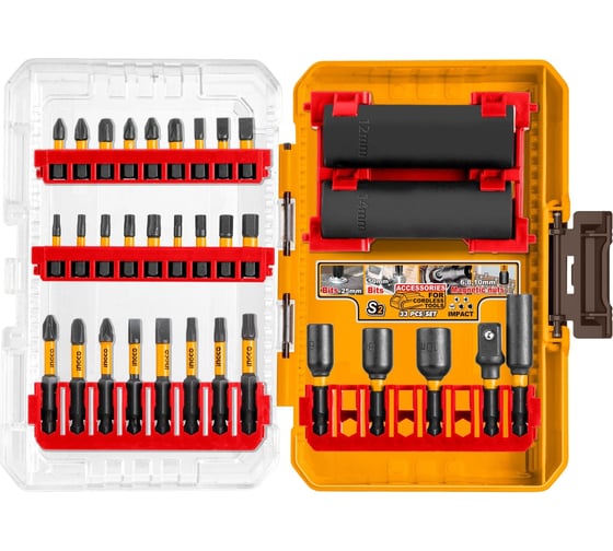 Изображение товара Набор ударных бит INGCO IMPACT 33шт S2 SUPER INDUSTRIAL AKDL63306