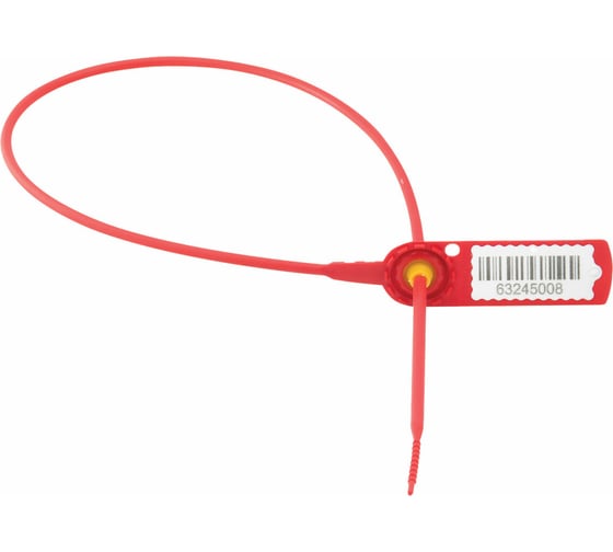 Изображение товара Пломбы пластиковые номерные ОФИСМАГ СТРЕЛА, самофиксирующиеся, длина 525 мм, красные, комплект 1000шт 607444