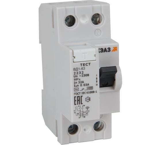 Изображение товара ВДТ КЭАЗ без защиты от сверхтоков ВД1-63-2425-АС-УХЛ4 (2P, 25, 300mA) электронное- 318471