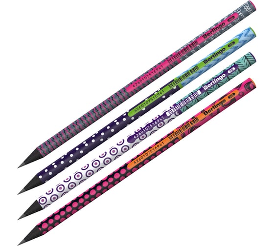 Изображение товара Чернографитный карандаш BERLINGO Arcade XS HB, круглый, черное дерево, заточенный BP01105