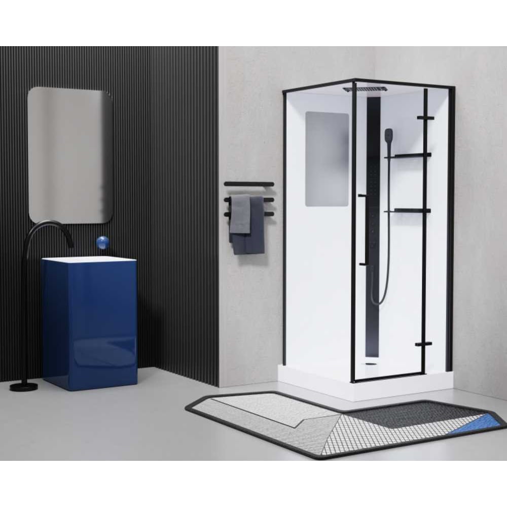 Изображение товара Кабина душевая Esbano ESM-QUADRO-90 с гидромассажем и квадратной формой