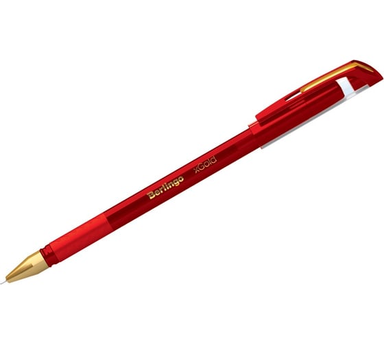 Изображение товара Набор ручек шариковых Berlingo 12 шт. в упаковке, "xGold" красная, 0,7мм, игольчатый стержень, грип CBp_07502