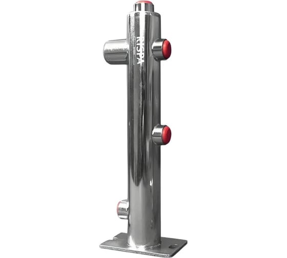 Изображение товара Консоль крепление бака+группа безопасности RISPA AISI 304 полир/ 5 вых./ кругл/ 3/4 ниж.подкл в.р./ шаблон RTA INOX-0111HVR