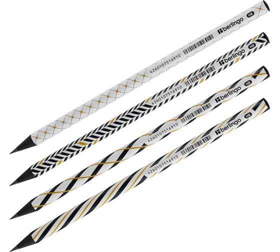 Изображение товара Чернографитный карандаш BERLINGO Vortex HB, круглый, черное дерево, заточенный BP01102