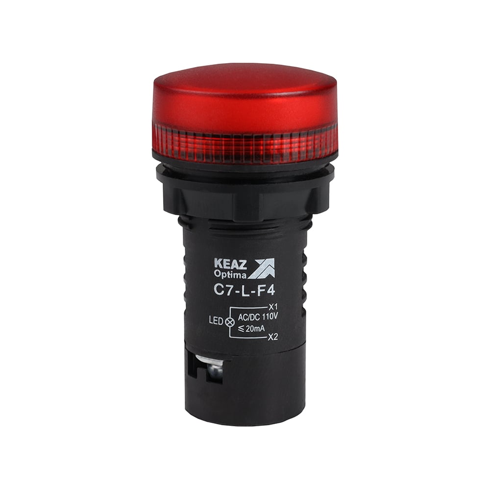 Изображение товара Лампа светодиодная КЭАЗ C7-L-F4 красная 110 В AC/DC XB7EV04GP 10 шт 362155
