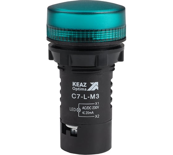 Изображение товара Лампа светодиодная КЭАЗ C7-L-M3 зеленая 230 В AC/DC XB7EV03MP 10 шт 362159