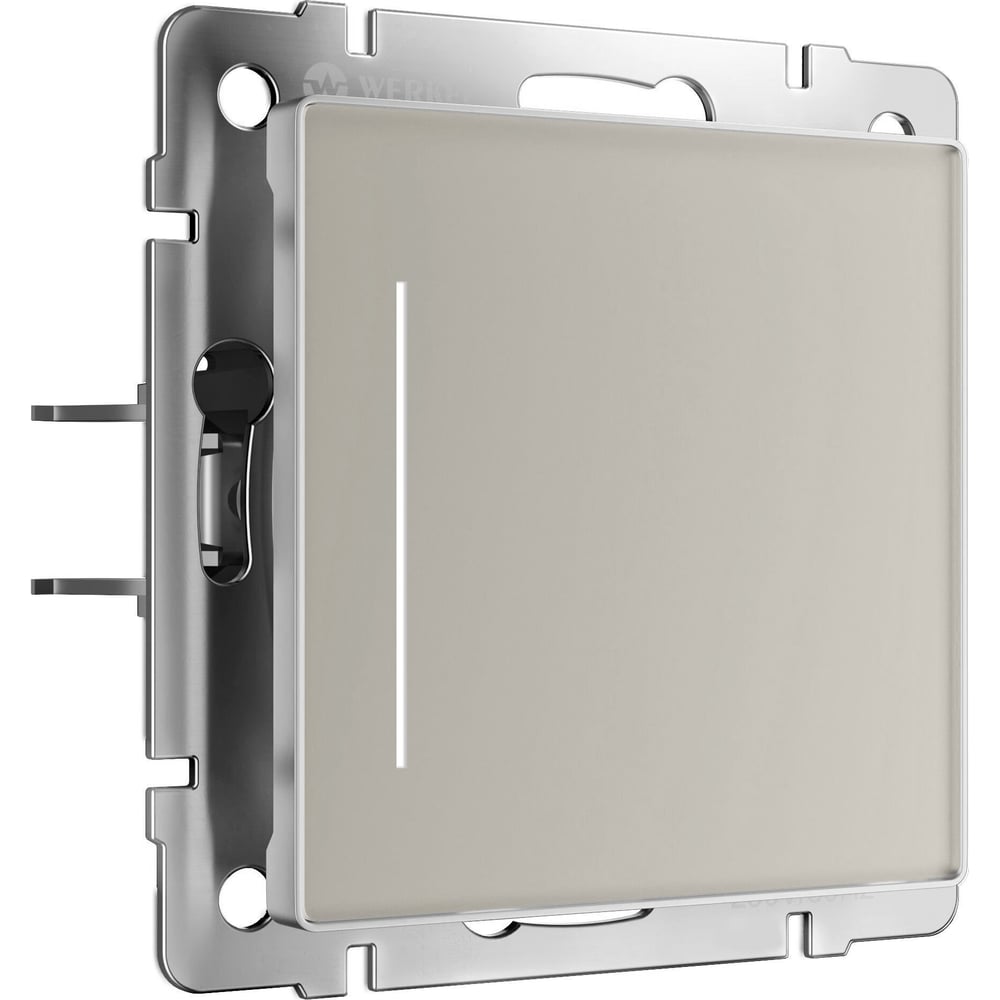 Изображение товара Одноклавишный сенсорный выключатель с подсветкой WERKEL W4512014 дымчатый