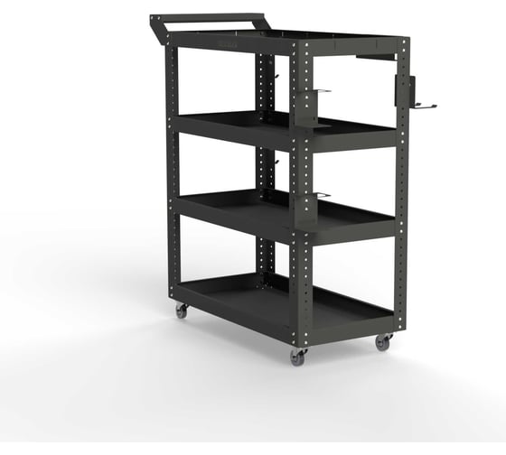 Изображение товара Тележка инструментальная ООО Металекс Тип 1 800x450x950 4 полки (серый) / 118105