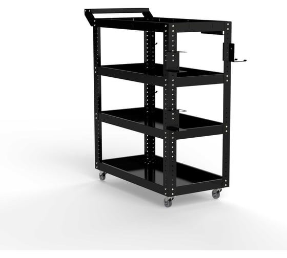 Изображение товара Тележка инструментальная ООО Металекс Тип 1 900x400x950 4 полки (черный) / 118109