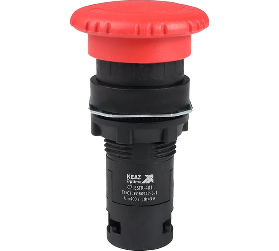 Изображение товара Кнопка аварийного останова КЭАЗ OptiSignal Compact D22 C7-ESTR-401 красная 1НЗ XB7ES542P 10 шт 362129
