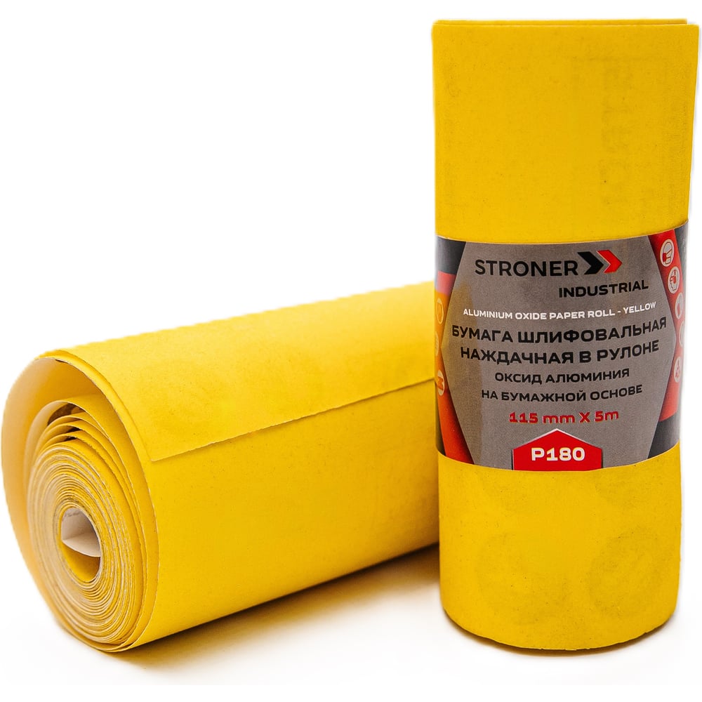Изображение товара Бумага шлифовальная наждачная STRONER 115 мм, 5 м, P180, 2 шт