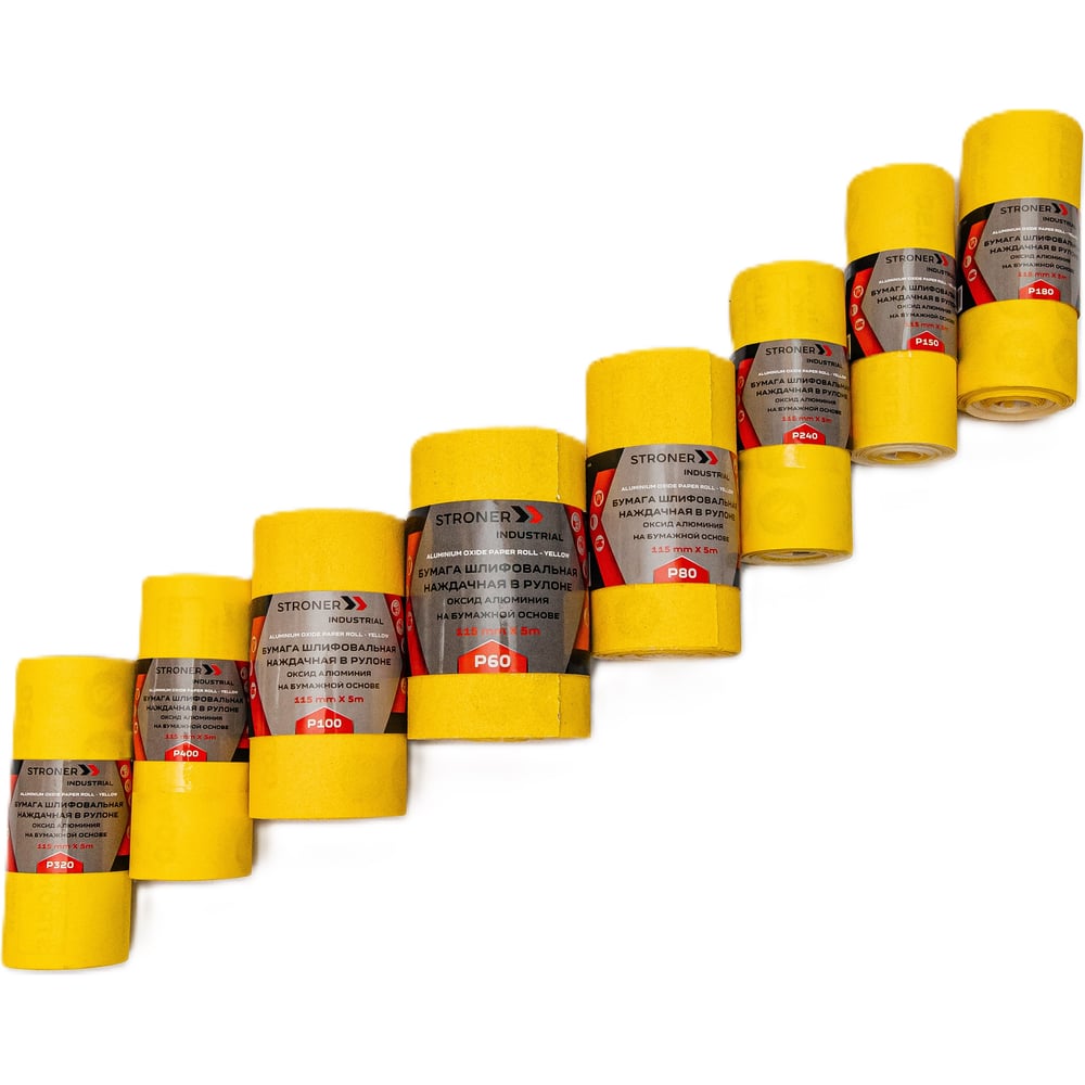 Изображение товара Бумага шлифовальная наждачная рулонная STRONER P80 115 мм 5 м 2 шт