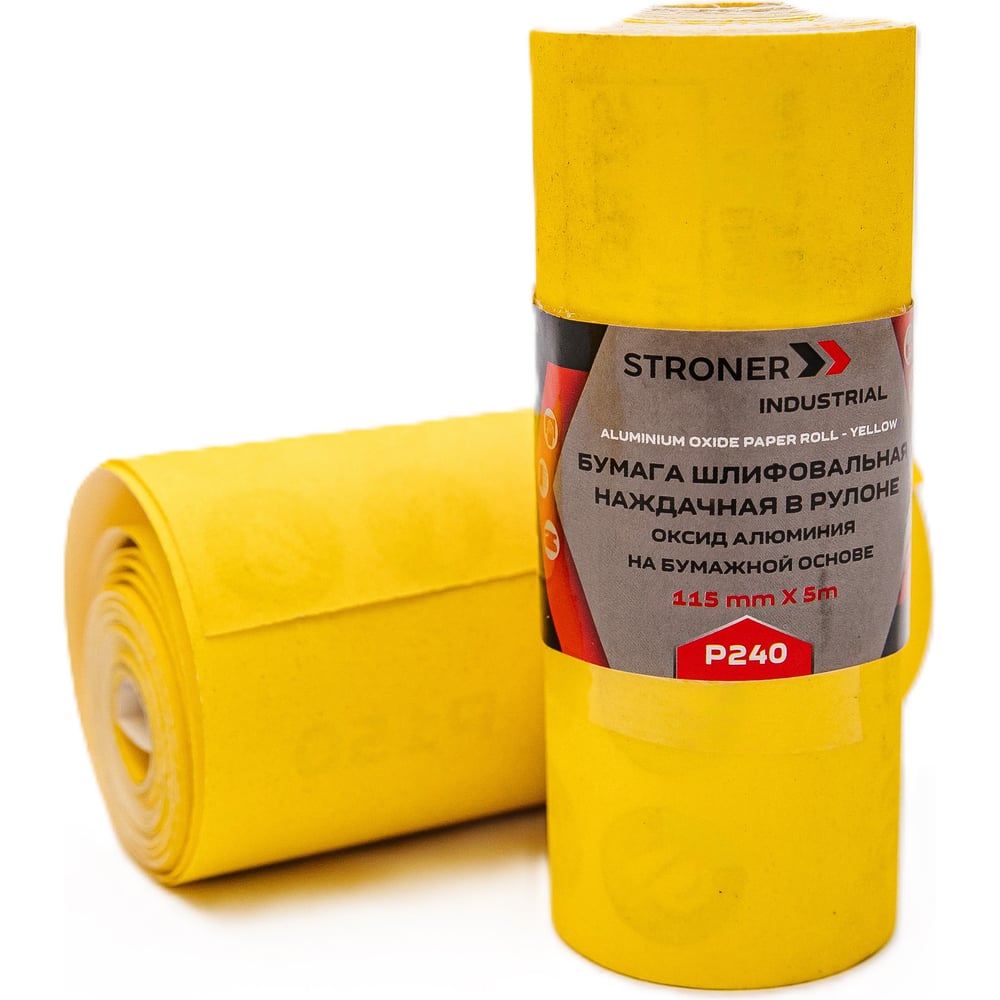Изображение товара Бумага шлифовальная STRONER 115 мм, 5 м, P240, 2 шт/уп