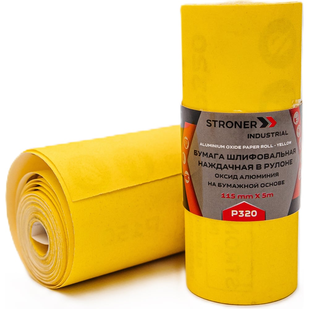 Изображение товара Бумага шлифовальная наждачная рулонная STRONER 115 мм 5 м P320, 2 шт