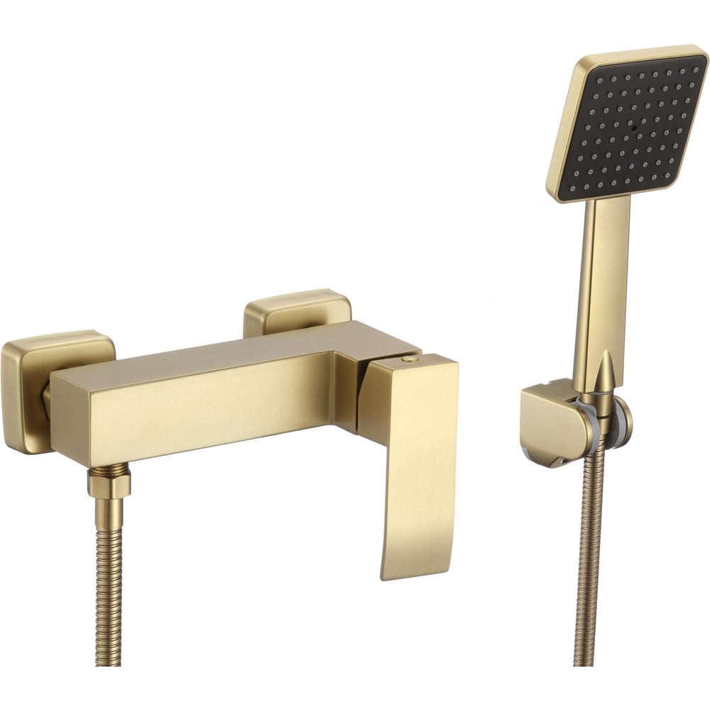 Изображение товара Современный однорычажный смеситель для душа Fmark FS8603C с золотым покрытием