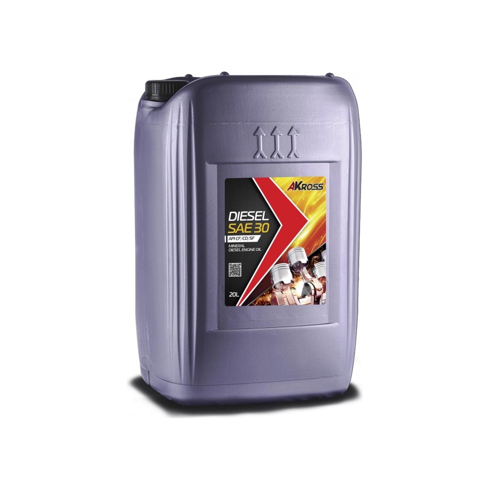 Изображение товара Масло моторное минеральное Akross SAE 30 CF/CD/SF 20л AKS0035MOM Изображение товара Масло моторное минеральное Akross SAE 30 CF/CD/SF 20л AKS0035MOM