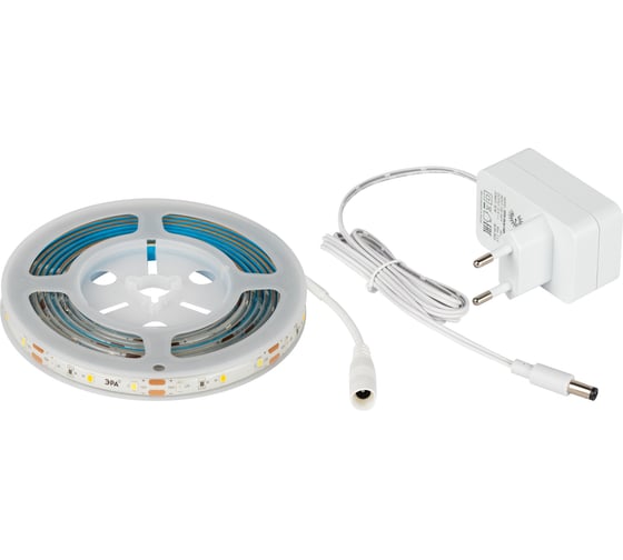 Изображение товара Светодиодная лента для растений ЭРА FITOStrip LightRа90300LED5m12VIP65 полного спектра 5м IP65 с адаптером Б0064591