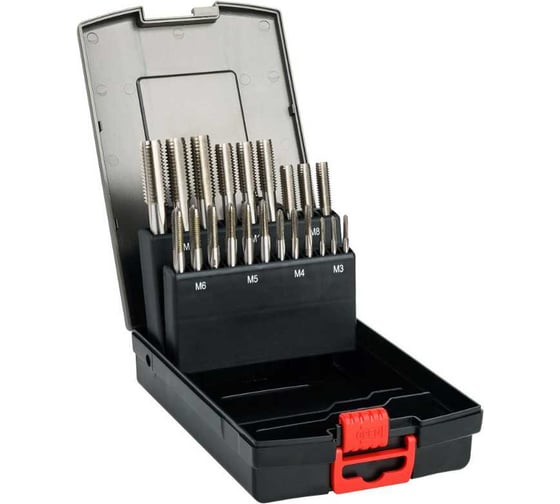 Изображение товара Набор метчиков ручных MTE HSS DIN 352 M3-M12 мм, 21 шт 263901