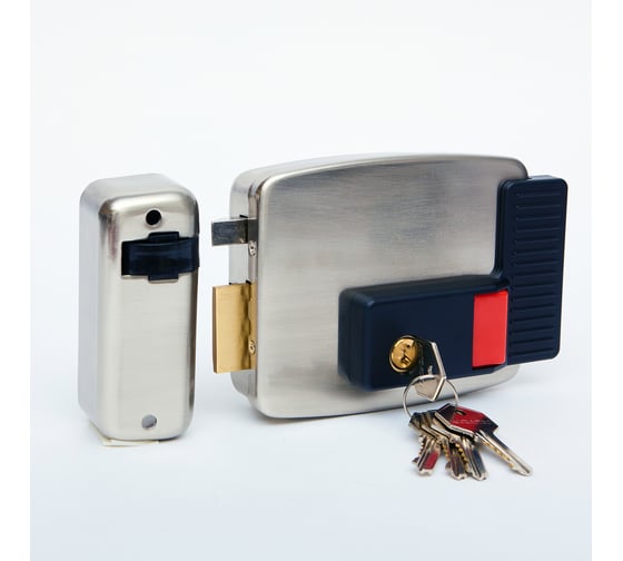 Изображение товара Электромеханический замок ACCORDTEC AT-EL101GF.2 внутренний левый, цвет серый, комплектация: 5 ключей AT-15260